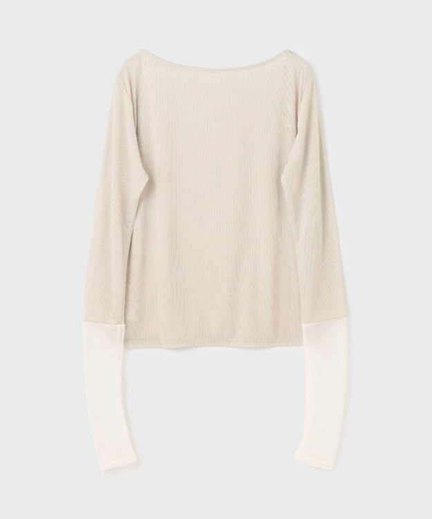 GRACE CONTINENTAL シアーアセテートカットトップ ベージュ