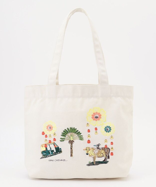 GRACE CONTINENTAL 刺繍トート_india キナリ