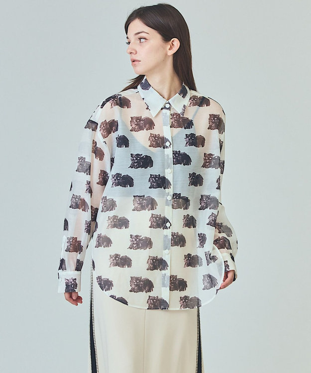 GRACE CONTINENTAL シアーCatブラウス キナリ
