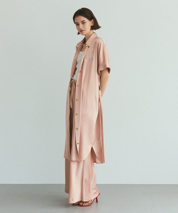 GRACE CONTINENTAL ダブルサテンイージーパンツ ピンク