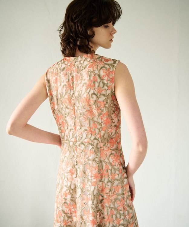 GRACE CONTINENTAL サラサオーナメントドレス オレンジ