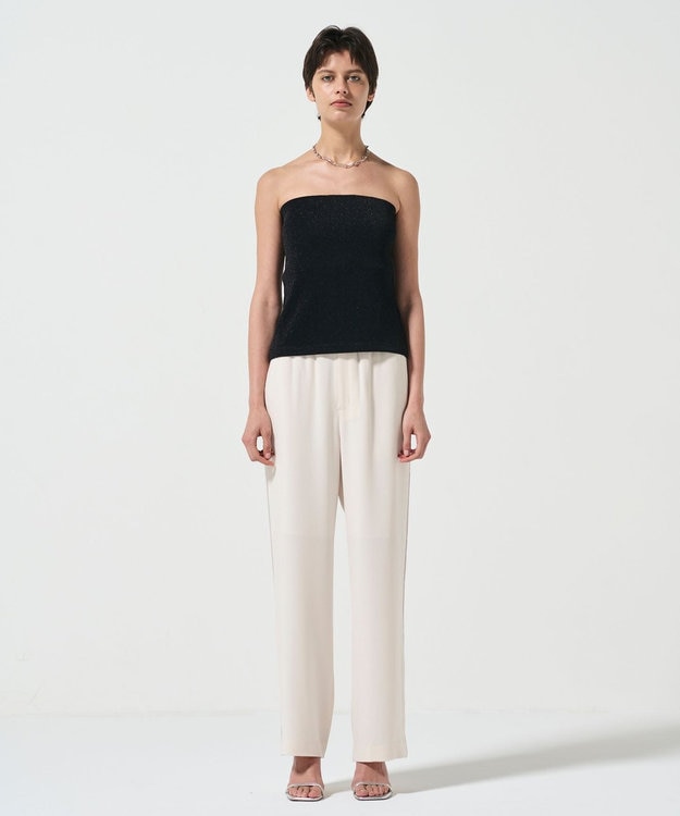 GRACE CONTINENTAL ラメベアトップ ブラック