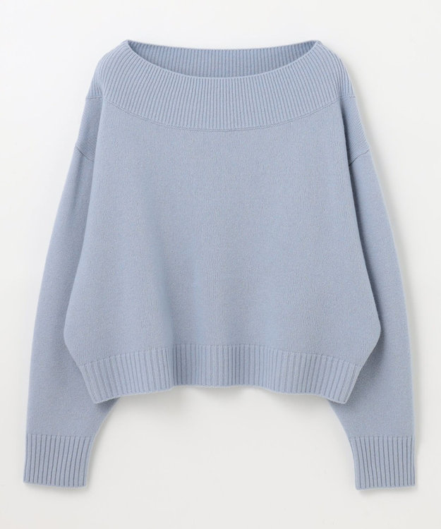 GRACE CONTINENTAL ウールルーズニットトップ サックス