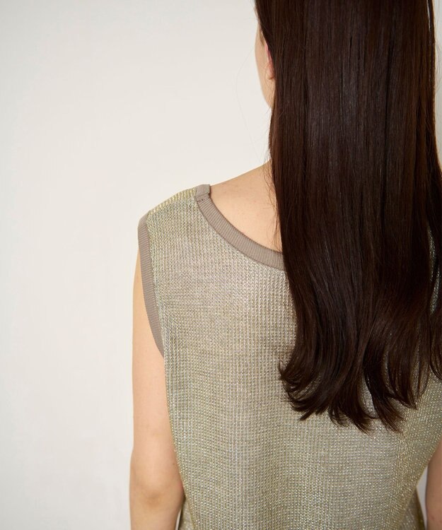 GRACE CONTINENTAL ラメカットトップ ゴールド