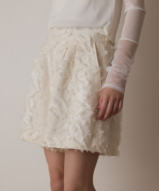 GRACE CONTINENTAL カットジャガードショートパンツ キナリ