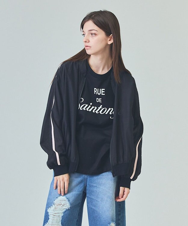 GRACE CONTINENTAL シアーラインブルゾン ブラック