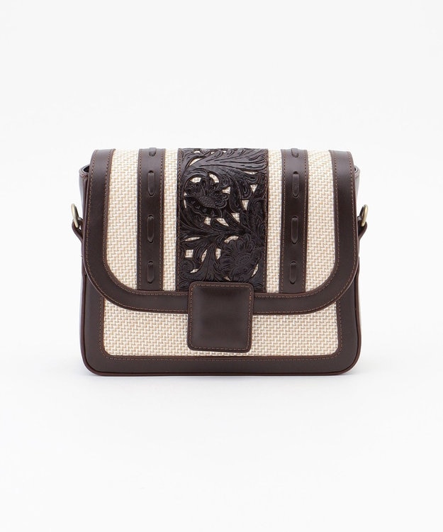 GRACE CONTINENTAL Cutwork mini Bag ダークブラウン