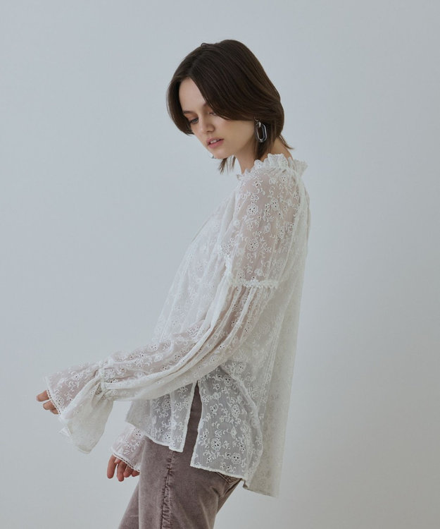 GRACE CONTINENTAL Diagram モチーフ刺繍カフタンブラウス ヨウリュウembカフタンブラウス / GRACE CONTINENTAL | GRACE
