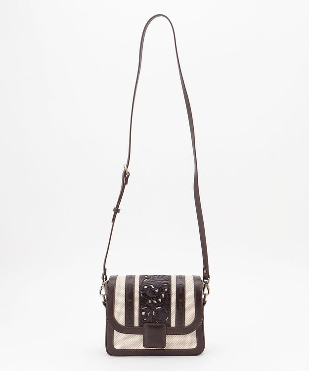 GRACE CONTINENTAL Cutwork mini Bag ダークブラウン