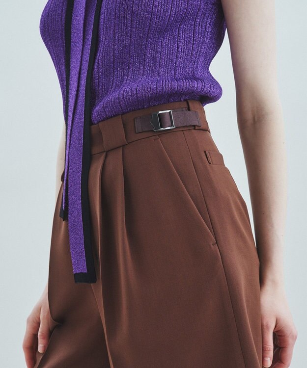GRACE CONTINENTAL ストレッチツイルショートパンツ ブラウン