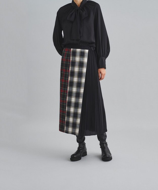 グレースコンチネンタル　モールチェックスカート ウールチェックスカート / GRACE CONTINENTAL | GRACE