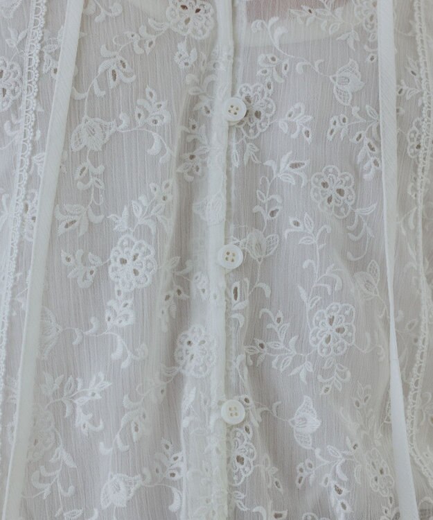 GRACE CONTINENTAL ヨウリュウembカフタンブラウス ホワイト