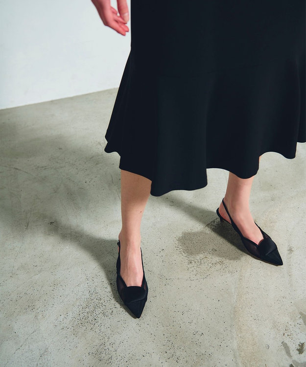 GRACE CONTINENTAL ダブルクロスドレス バイカラー