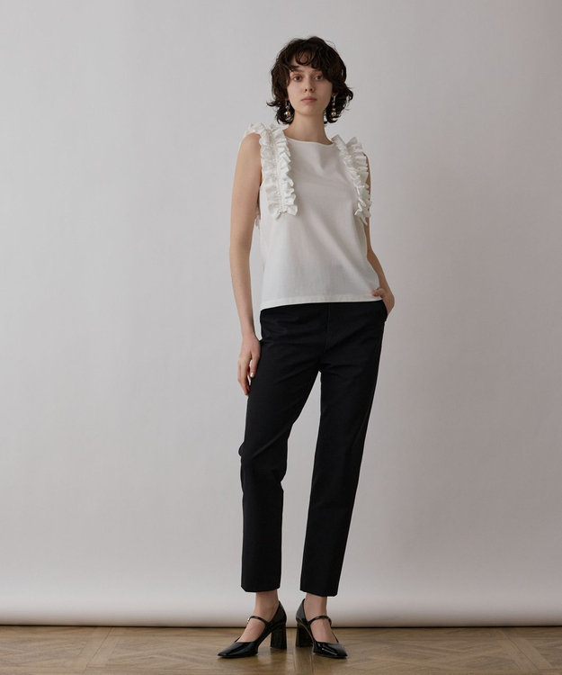 GRACE CONTINENTAL フリルカットトップ ホワイト