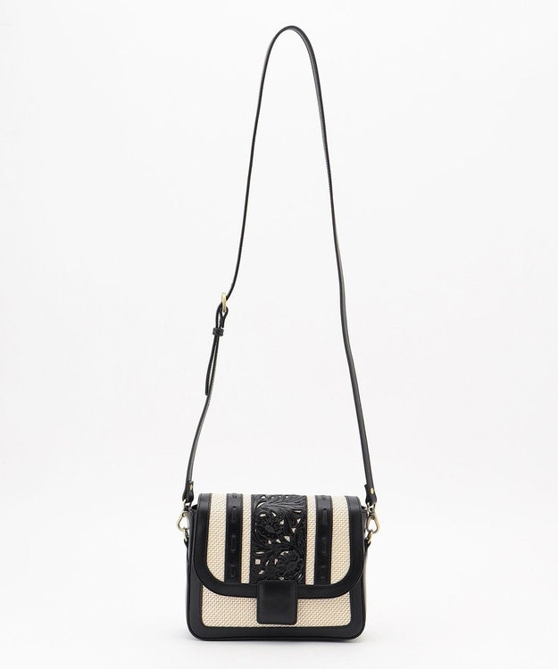 GRACE CONTINENTAL Cutwork mini Bag ブラック