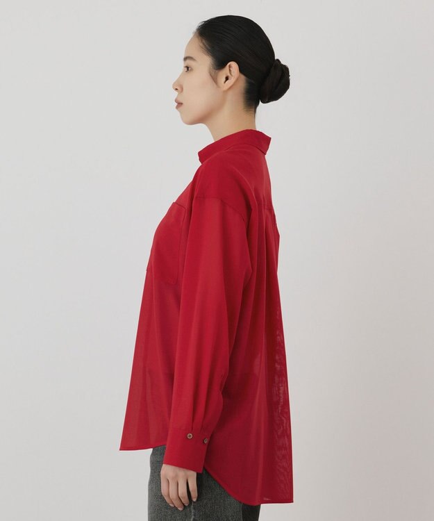 GRACE CONTINENTAL ストール付シャツ レッド