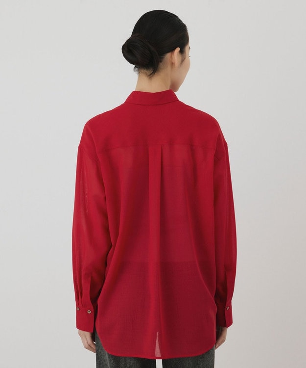 GRACE CONTINENTAL ストール付シャツ レッド