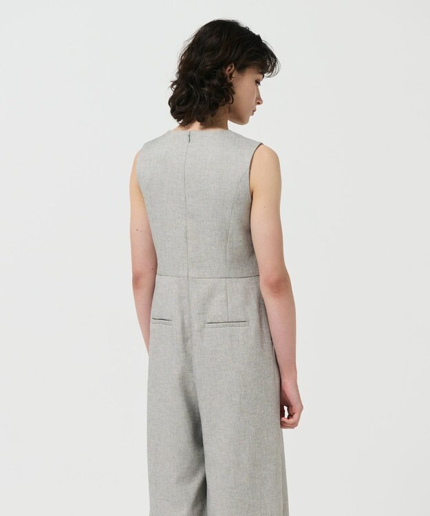 GRACE CONTINENTAL リボンサロペット グレー