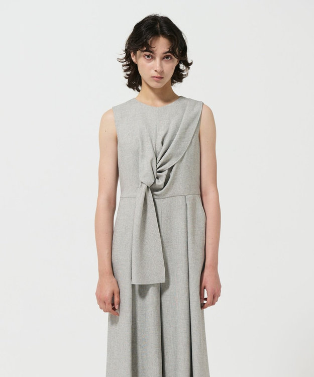 GRACE CONTINENTAL リボンサロペット グレー