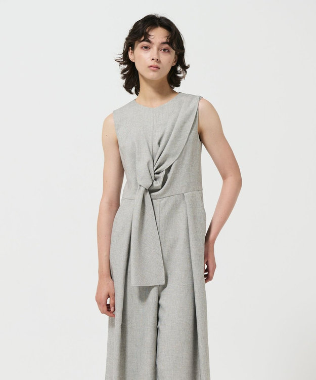 GRACE CONTINENTAL リボンサロペット グレー