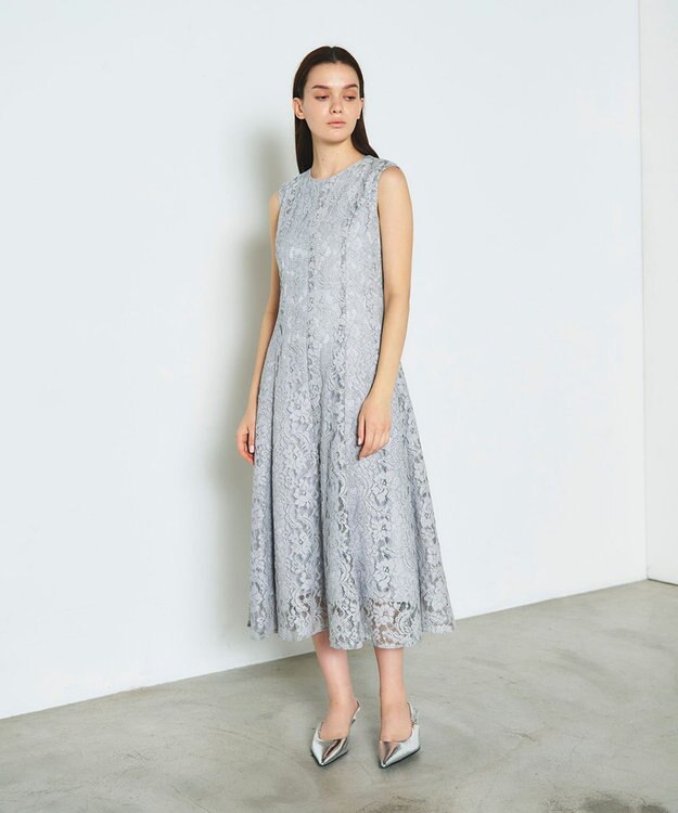 GRACE CONTINENTAL レースドレス グレー