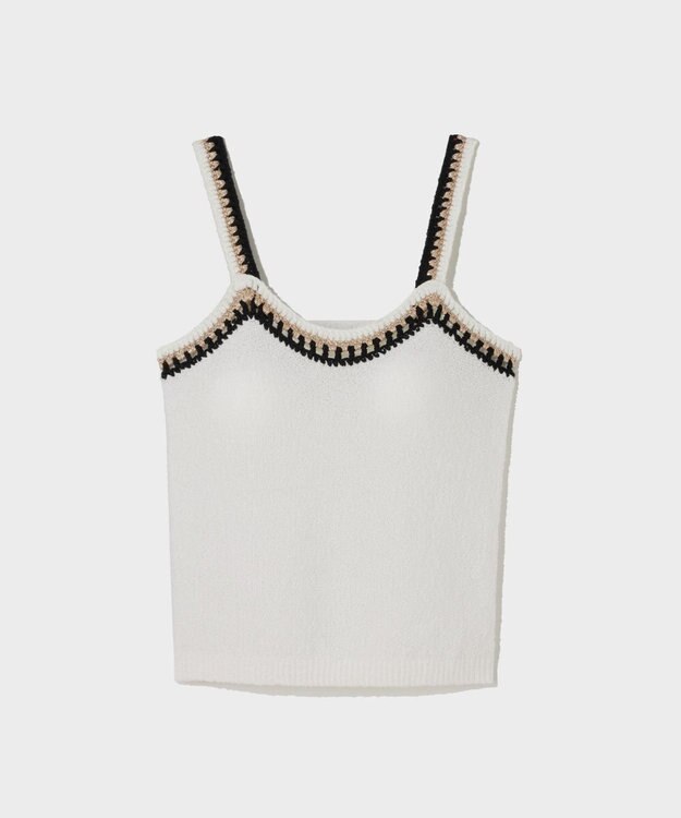 GRACE CONTINENTAL ツイーディーニットキャミ ホワイト