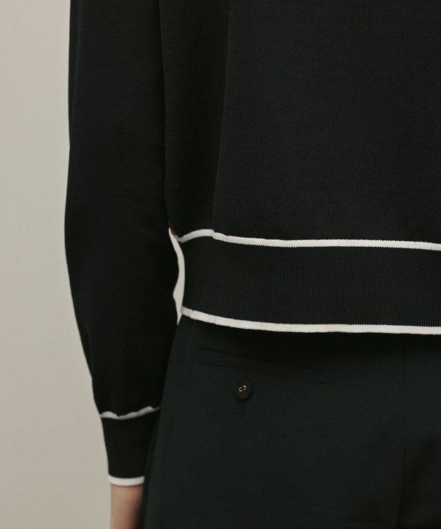 GRACE CONTINENTAL フラワープリントニットカーディガン ブラック