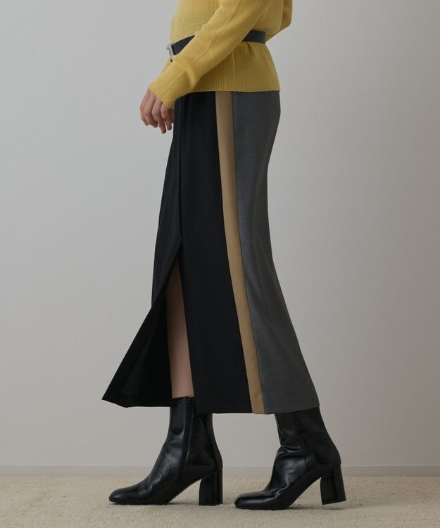 GRACE CONTINENTAL タックタイトスカート ブラック