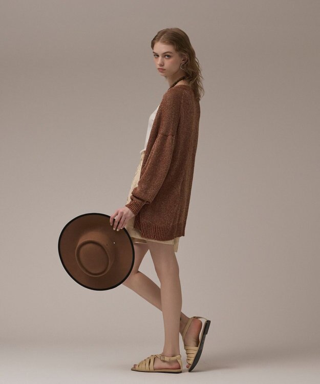 GRACE CONTINENTAL リーフジャガードショートパンツ ベージュ