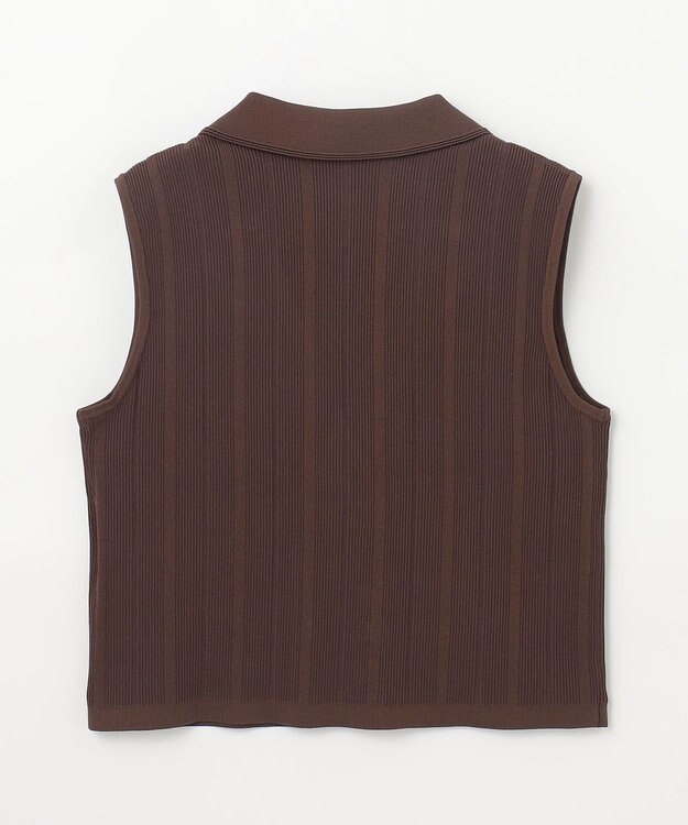 GRACE CONTINENTAL ダブルフロントニットジレ ブラウン