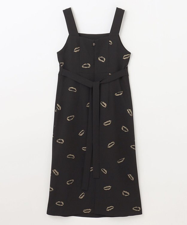 GRACE CONTINENTAL リップモチーフドレス ブラック