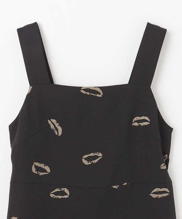 GRACE CONTINENTAL リップモチーフドレス ブラック