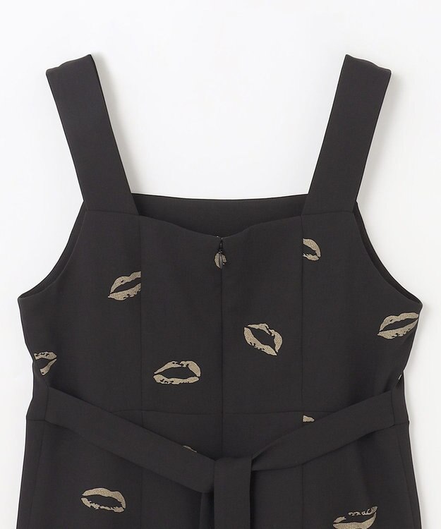 GRACE CONTINENTAL リップモチーフドレス ブラック