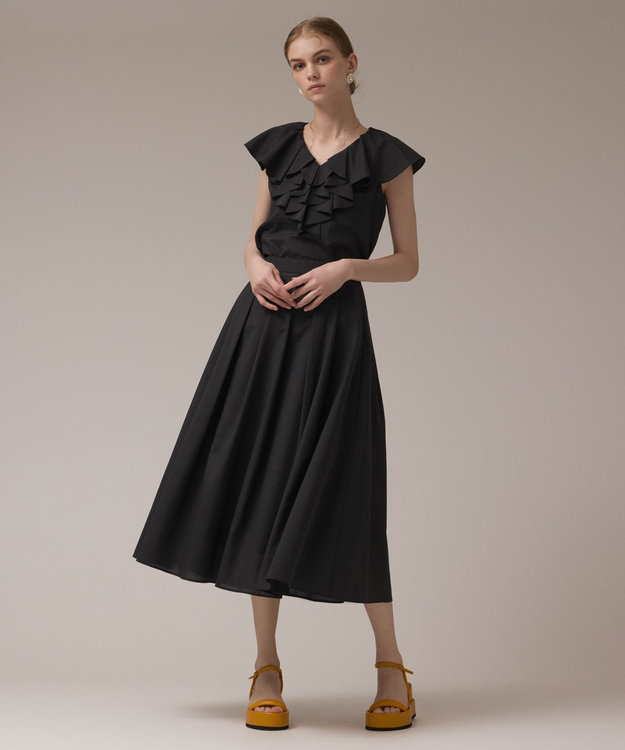 GRACE CONTINENTAL フレアタックスカート ブラック