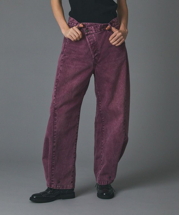 GRACE CONTINENTAL ラップ2wayデニムパンツ ボルドー