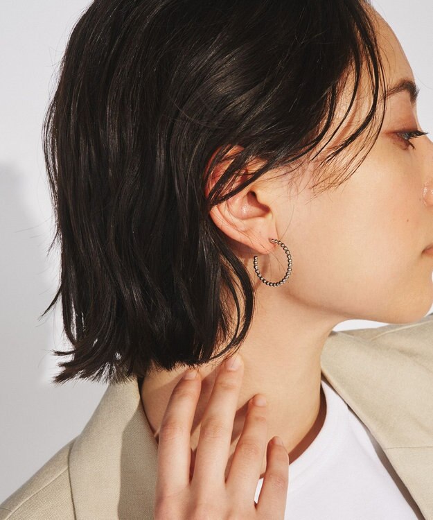 GRACE CONTINENTAL ウェービーアシメピアス シルバー