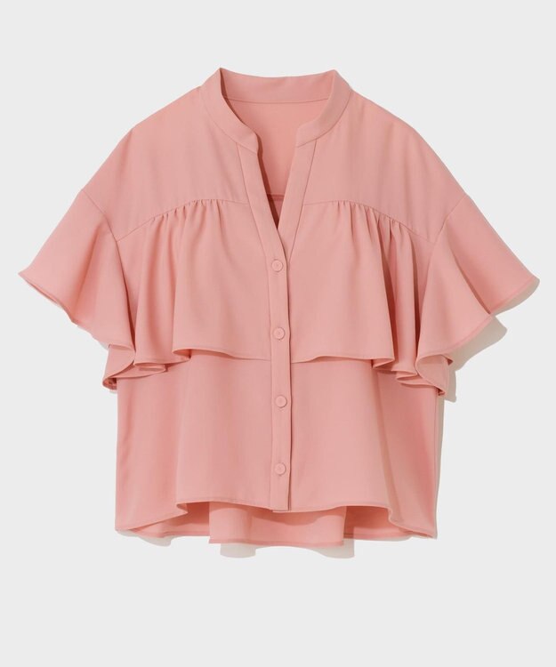 GRACE CONTINENTAL ラッフルレイヤードブラウス ピンク