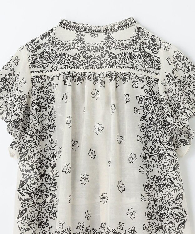 GRACE CONTINENTAL バンダナフレアスリーブブラウス ブラック