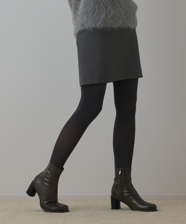 GRACE CONTINENTAL ウールギャバミニスカート グレー