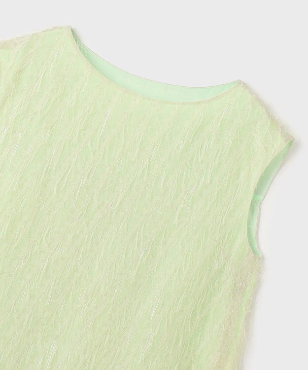 GRACE CONTINENTAL フリンジギャザートップ グリーン