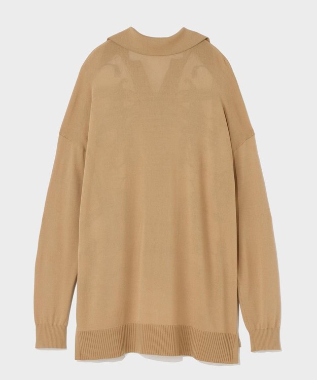 GRACE CONTINENTAL スカーフコンビカーディガン キャメル