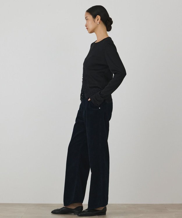 GRACE CONTINENTAL レースヘムカットトップ ブラック