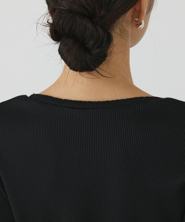 GRACE CONTINENTAL レースヘムカットトップ ブラック