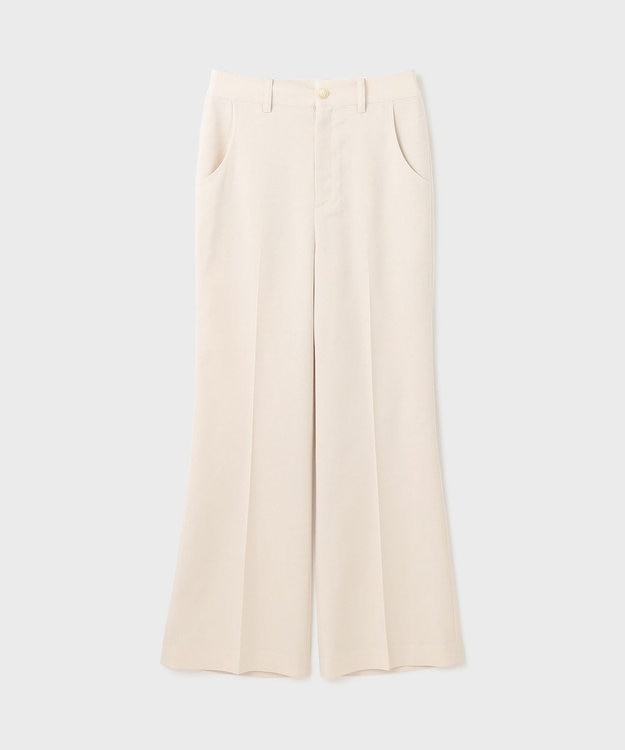 GRACE CONTINENTAL リネンサテンフレアパンツ キナリ