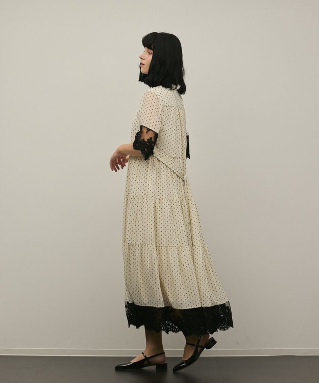 GRACE CONTINENTAL カフタンシフォンワンピース キナリ