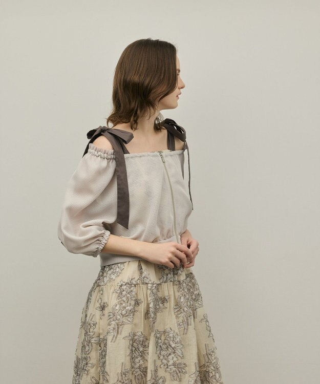 GRACE CONTINENTAL カラミ2wayジャケット ベージュ