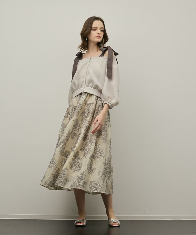 GRACE CONTINENTAL カラミ2wayジャケット ベージュ