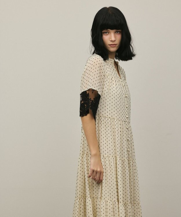 GRACE CONTINENTAL カフタンシフォンワンピース キナリ