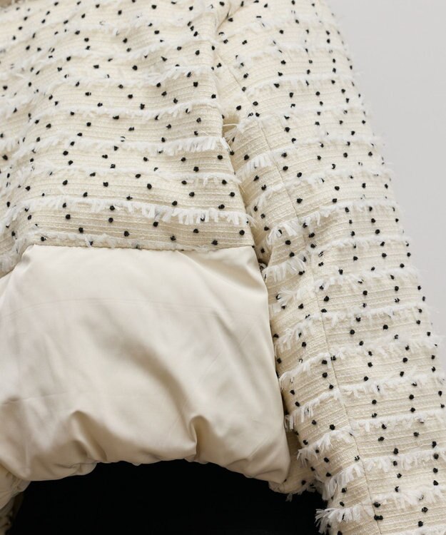 GRACE CONTINENTAL ツイードダウンジャケット キナリ