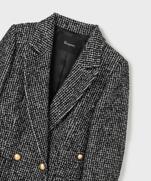 GRACE CONTINENTAL ラメループツイードジャケット ブラック